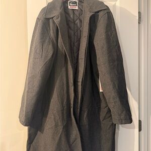 Alpine Swiss Gray Quilted Coat